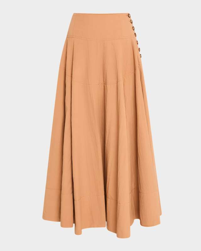 Cedar Side-Button Skirt